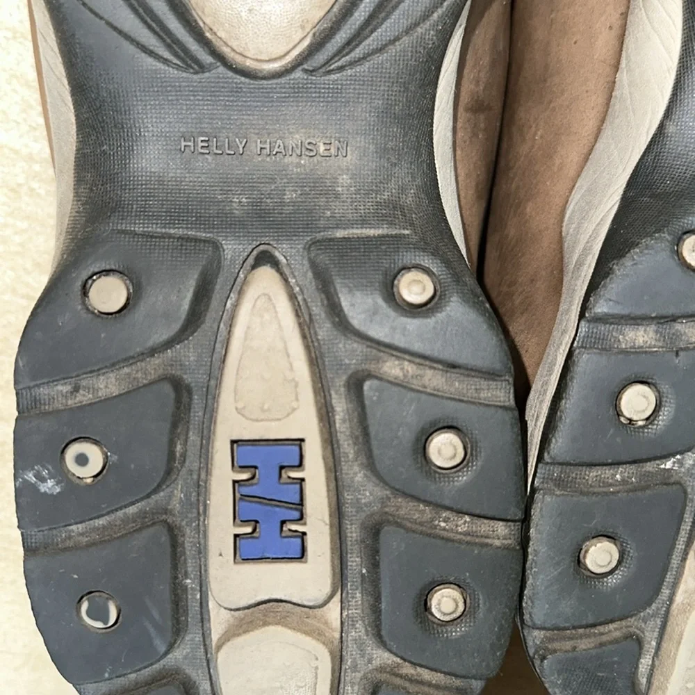 HELLY HANSEN Vintage Brown Leather Slip on Shoes Mens Size 10